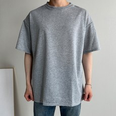 머시따 남성용 오버핏 5부 반팔 티셔츠