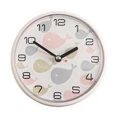 FLaiTO 設計浴室吸盤防水時鐘, 1個, 鯨