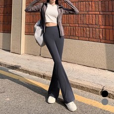 Elsso 女款彼拉提斯瑜珈服喇叭緊身褲 長版