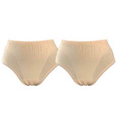 Dublin女款安心機能性失禁棉質內褲 2入, 淺褐色的