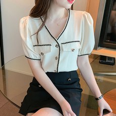 LUNA GIRL Kelsen 撞色襯衫