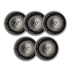 동대문단추왕 도나 단추 25mm, 니켈BK, 5개