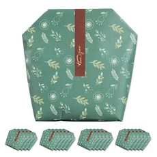 禮物包裝袋 綠色 L號 20入+貼紙 棕色 20入, 混色, 1套