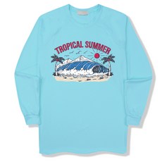 일루소 트로피컬썸머 오버핏 래쉬가드 긴팔 티셔츠