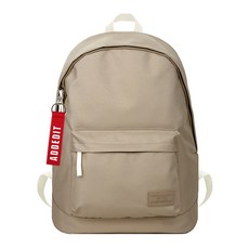 ADDEDIT 女性簡約圓形後揹包 + 鑰匙圈隨機出貨, 米色