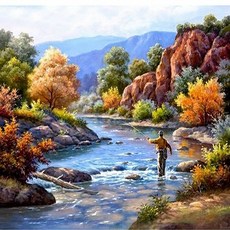 PIPO DIY 風景畫繪畫套組 秋季主題系列 40 x 50 cm, Q2942