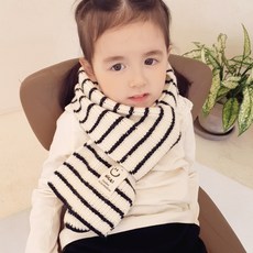 woojooi 兒童笑臉條紋圍巾