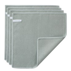 Rijisajeni粉彩鬆餅廚房抹布 綠色, 4個