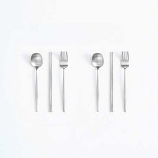 ERATO 孩童勺筷叉餐具組 2人份, 單色, 湯匙 2入+筷子 2雙+叉子 2入