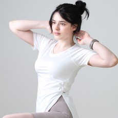 HIH 女性瑜伽罩衫長版T恤