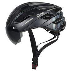 Dvic 氣動自行車護目鏡安全帽, 黑色 灰色