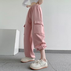 I'M MONG 女款工裝束口運動褲