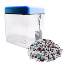 Aquatera LED一體式室內魚缸+裝飾五色石組 DAL25, 藍色（魚缸）