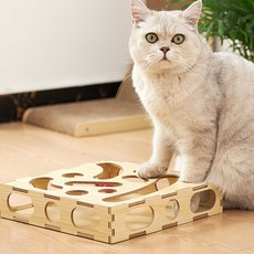 PASTEL PET 貓咪撿球盒玩具 FREE, 1個, 木質