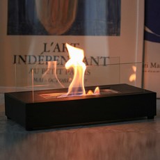 GLAMCAVE 耐熱玻璃造型火爐, 1個, 黑色(方形)