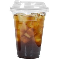 PET 透明杯 + 吸管平蓋, 1組, 100套, 480ml