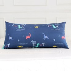 恐龍印花靠墊套 L號, 深藍