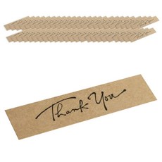 Hello Morris 手寫風感謝貼紙 Ver.2 B款牛皮紙, B型牛皮紙, 50入