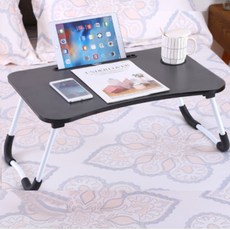 Pizm簡約折疊床桌, 黑色的