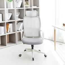 LEANBACK 辦公室電腦網狀椅 LB852H, 白框/灰色