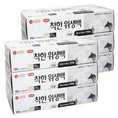 롯데이라이프 착한 위생백 대형 30 x 40 cm, 대(L), 100개입, 6개