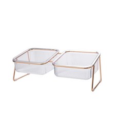 Isabelle Home 寵物中世紀雙格飯碗, 1個, 混合色