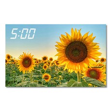 홈마인 캔버스 프린팅 액자 시리즈 LED 시계 해바라기 풍경 800 x 500 mm, 17