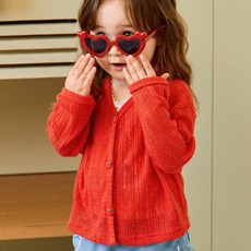 First Blue 兒童莉莉緹花針織開襟衫