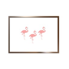 홍학 포스터 + 알루미늄 액자 세트, 브론즈