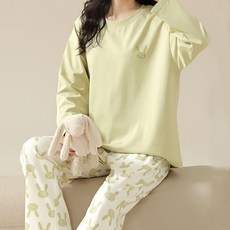 안나앤코 여성용 긴팔 잠옷 파자마 상하의 세트