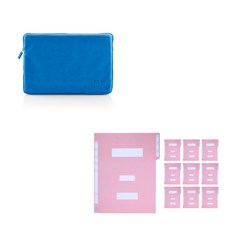 미켈리우스 캔디 칼라 13 케이스 + 청운 종이 정부화일 10p 세트, 블루(케이스),  랜덤발송(화일), 1세트