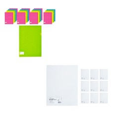 ECO Chungwoon 直立式文件夾 A4 20頁 + PP 名片 L型文件夾 A4 10入, 隨機出貨(直立式文件夾 A4), 透明(名片 L型文件夾), 1套