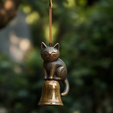 Sunbit 微笑貓咪風鈴 室內裝飾門鈴 A