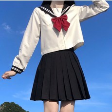 OPRY 女款日系水手服長袖校服 水手領 大尺碼 角色扮演服