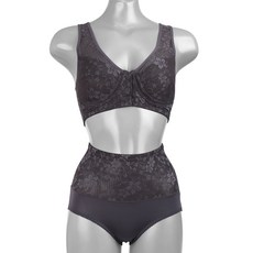 micodi 앞단추 빅사이즈 보정 브라 팬티 세트