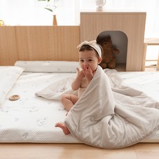 vivienda 幼兒用Ice Rush涼感被, 灰色+象牙色圓圈