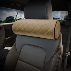 I-VILL 車用圓筒形頸枕, 1個, 馬鞍棕
