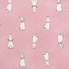 可愛印花棉布, 兔粉色 (O-0185)