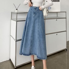 LUNAGIRL 鬆緊帶牛仔裙