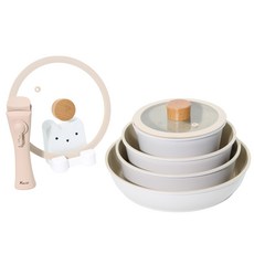 Kitchenwell Tory IH 可拆式把手鍋具8件組, 1套, 米色