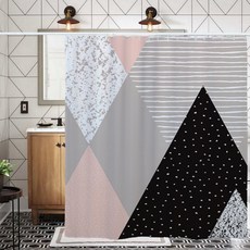 北歐簡約浴室浴簾 Type2 100 x 180 cm L21, 1個