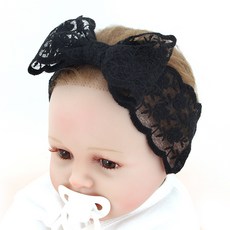 arang.rorang 女童幸運草蕾絲蝴蝶結髮帶