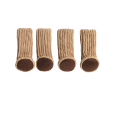 고민고밍 패브릭 소음방지 커버 라운드 4p, 주름 + 베이지, 4개