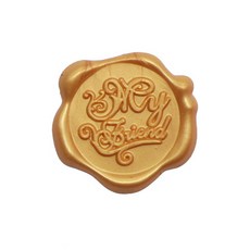 Mihwabujang 成品封蠟 火漆蠟 封口蠟 喜帖, 10個, 19 my friend 金色