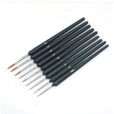 O-ON 水彩畫美術高級細筆刷9件組, 1套, 000號, 00號, 0號, 1號, 2號, 3號, 4號, 5號, 6號