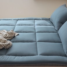 EBLANK 韓國製造 一件就夠 四季雙面保暖床墊, 寶藍色