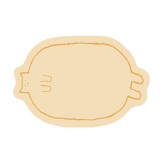 DM 黃色貓咪腳踏墊, 混色