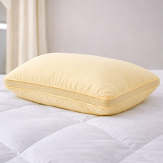 휴가드 통세탁 마이크로필에버 더블라인 3D 입체 에어매쉬 베개, 옐로우, 1개