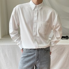남성용 오버핏 고밀도 링클프리 셔츠