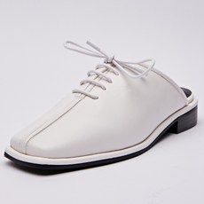 SHOOPEN 女性開衩牛津穆勒鞋 MISF79W04, 00 白色, 245